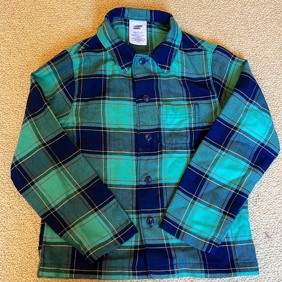 Lands End plaid flannel pajamas. Youth size 6. - Picture 2 of 6